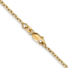 Sophia Jewelers: 14K Gold Diamond-Cut Cable Necklace with Lobster Clasp