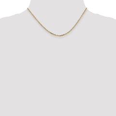 Sophia Jewelers 14K Gold Diamond-Cut Cable Necklace with Lobster Clasp