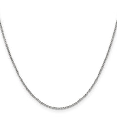 Sophia Jewelers 14K White Gold Polished Cable Chain Necklace