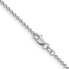 Sophia Jewelers 14K White Gold Polished Cable Chain Necklace