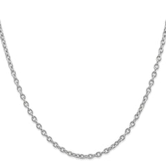 Sophia Jewelers 14K White Gold 16 Polished Cable Chain Necklace