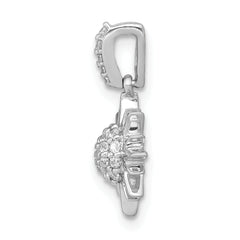 14k White Gold 1/10ct. Diamond Fancy Sun/Star Pendant
