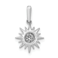 14k White Gold 1/10ct. Diamond Fancy Sun/Star Pendant
