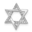 14k White Gold 1/10ct. Diamond Star of David Chain Slide