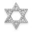14k White Gold 1/5ct. Diamond Star of David Chain Slide