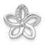 14k White Gold 1/20ct. Diamond Flower Chain Slide