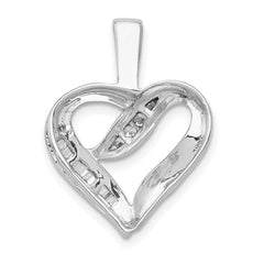 14k White Gold 1/8ct. Diamond Heart Pendant