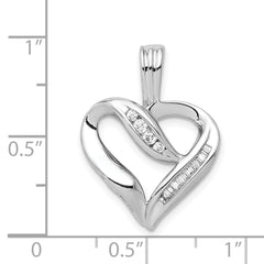 14k White Gold 1/8ct. Diamond Heart Pendant