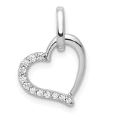 14k White Gold 1/15ct. Diamond Heart Pendant