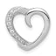 14k White Gold 1/20ct. Diamond Heart Chain Slide