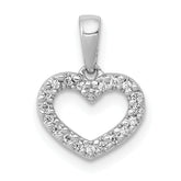 14k White Gold .03ct. Diamond Heart Pendant