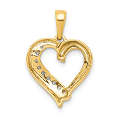 14k 1/10ct. Diamond Heart Pendant