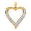 Diamond Heart Pendant in 14K Yellow Gold, 27mm (1/4 ct. tw.) - Sophia Jewelers