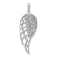 14k White Gold Diamond Open-work Wing Pendant
