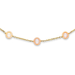 14K Cream Color FW Cultured Pearl Necklace