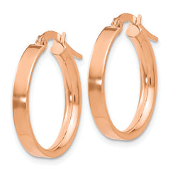 14K Rose Gold 3mm Small Hoop Earrings