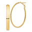 14k High Polished 5mm Oval Omega Back Hoop Earrings