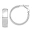 High Omega Back Hoop Earrings in 14K White Gold, 24.5mm - Sophia Jewelers