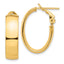 High Omega Back Oval Hoop Earrings in 14K Yellow Gold, 13.5x19.25mm - Sophia Jewelers