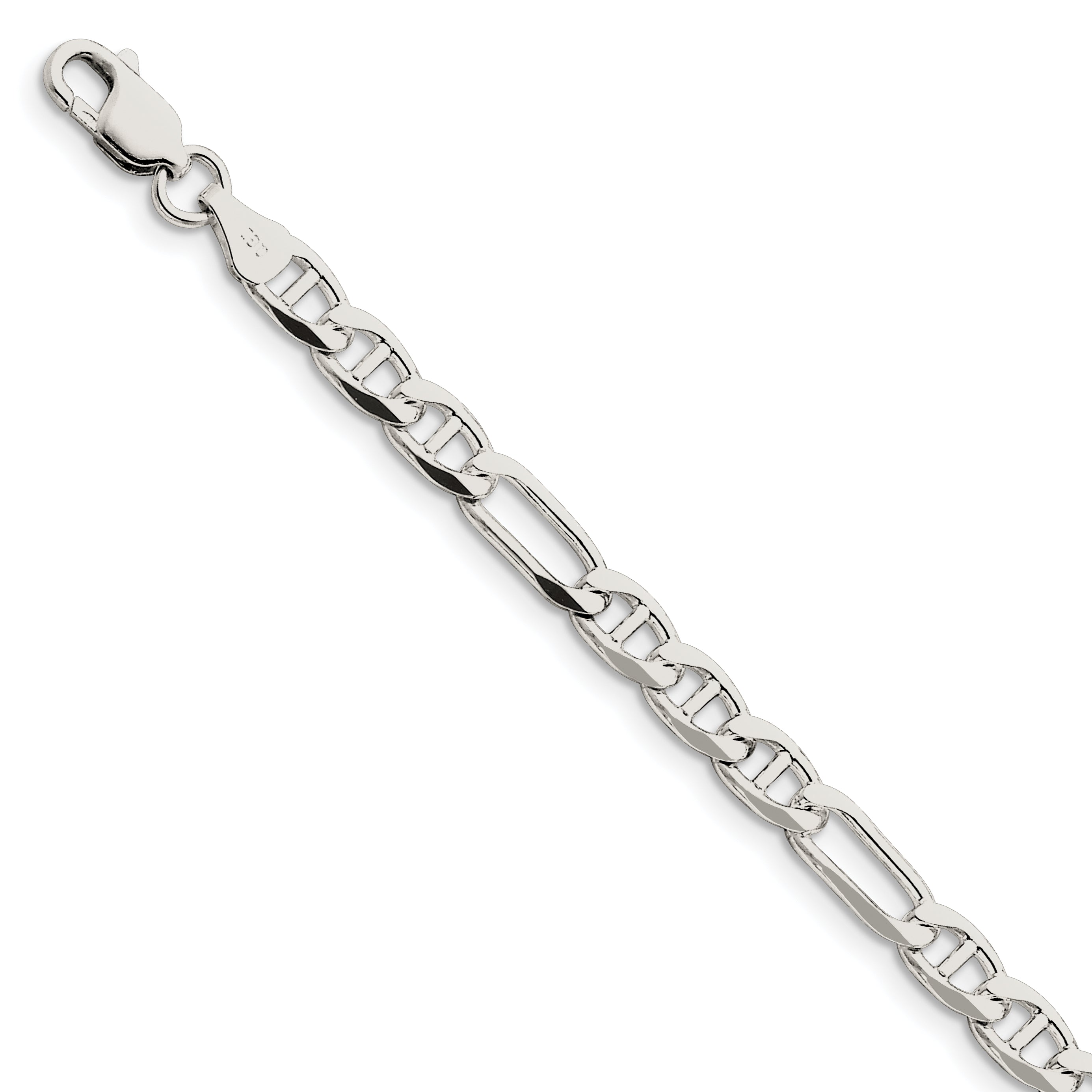 Sterling Silver 5.5mm Figaro Anchor Chain