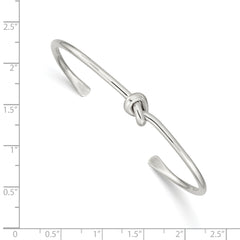 Sophia Jewelers 925 Sterling Silver Polished Knot Cuff Bracelet for Women