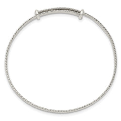 Sterling Silver 925 Girls' Milgrain Adjustable Polished Bracelet