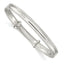 Sterling Silver Polished Milgrain 4.75mm Adjustable Children's Bangle