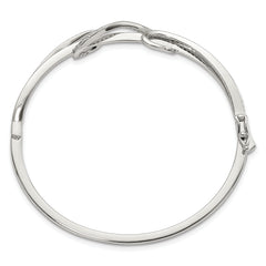 Sophia Jewelers 925 Sterling Silver CZ Bangle with Rhodium Polish