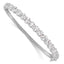 Sterling Shimmer Sterling Silver Rhodium-plated 17 Stone CZ Hinged Bangle Bracelet