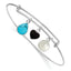 Onyx Pearl Expandable Slip-On Bangle Bracelet in Sterling Silver - Sophia Jewelers