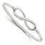 Infinity Hook Closure Bangle Bracelet in Sterling Silver, 3.3mm - Sophia Jewelers