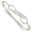 Sterling Silver Infinity w/Feather Bangle Bracelet