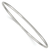 Sterling Silver Rhodium-plated 2mm Slip-on Bangle Bracelet