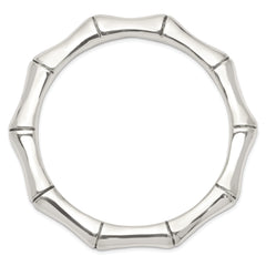 Sterling Silver Polished Bamboo Slip-on Bangle