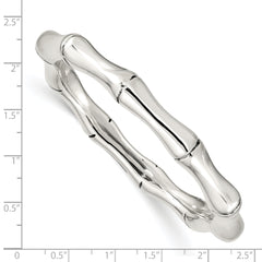 Sterling Silver Polished Bamboo Slip-on Bangle