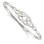 Celtic Hook Closure Bangle Bracelet in Sterling Silver, 3.5mm - Sophia Jewelers