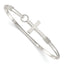 Sideways Cross Bangle Bracelet in Sterling Silver, 14.15mm - Sophia Jewelers