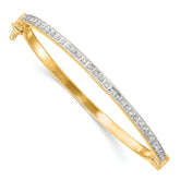 Diamond Fascination Diamond Mystique Sterling Silver 18K Gold-plated Diamond Baby Bangle