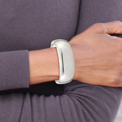 Sophia Jewelers Sterling Silver 925 Polished Cuff Bracelet Engravable