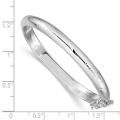 Sophia Jewelers Sterling Silver Baby Bangle with Safety Clasp Polished Finish