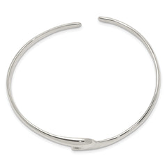 Sophia Jewelers Sterling Silver 925 Polished Flexible Women's Cuff Bangle Bracelet