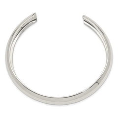 Sterling Silver 925 Women's Cuff Bangle Engravable Polished Finish