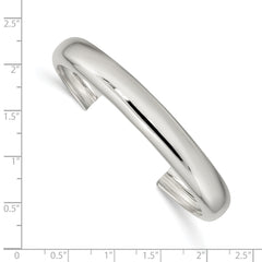 Sterling Silver 925 Women's Cuff Bangle Engravable Polished Finish