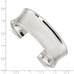 Sterling Silver 925 Women's Polished Engravable Cuff Bracelet by Sophia Jewelers