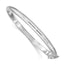 Safety Bangle Bracelet in Sterling Silver, 5mm Diamond-Cut Hinged - Sophia Jewelers