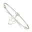Bead Angel Charm Bangle Bracelet in Sterling Silver, 2mm Stretch - Sophia Jewelers