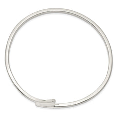 Sophia Jewelers Sterling Silver Flexible Cuff Bangle with Polished Finish