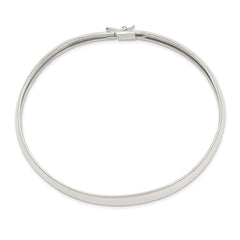 Sterling Silver 925 Hinged Bangle with Polished Finish for Women