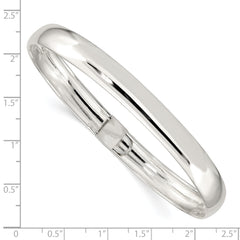 Sterling Silver 925 Hinged Bangle with Polished Finish for Women