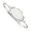 Oval Locket Bangle Bracelet in Sterling Silver, 20x43mm, 7 Inch - Sophia Jewelers